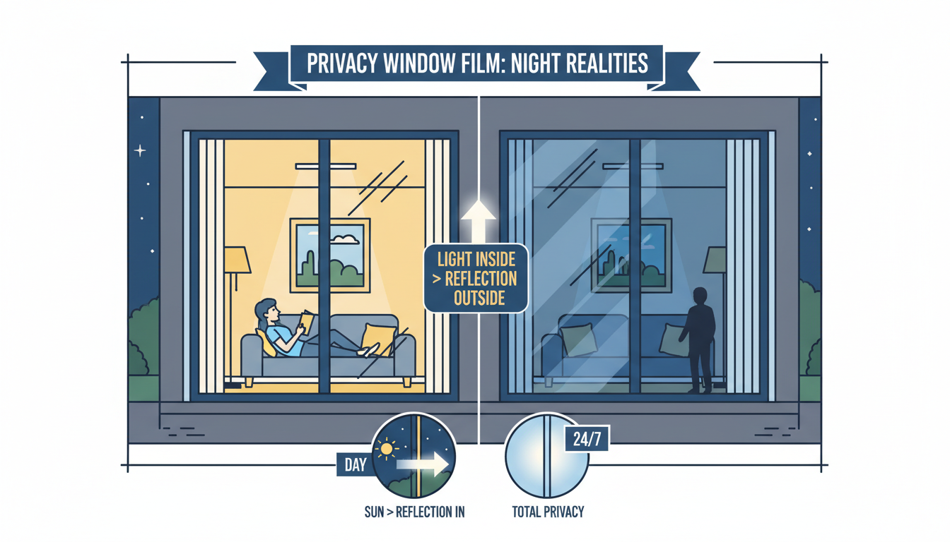 Privacy Window Film Night View: Understanding the Light Balance Rule