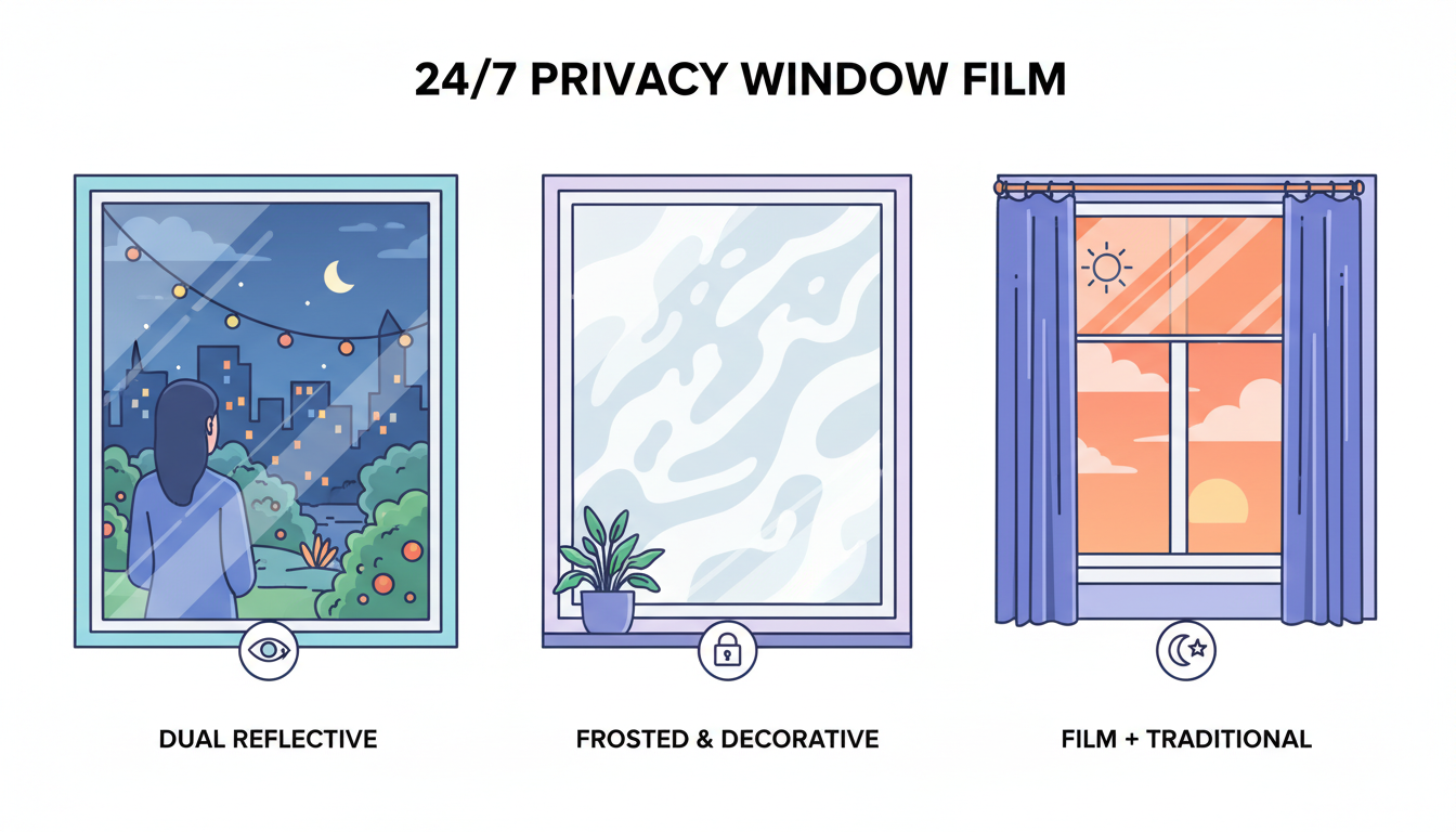 Privacy Window Film Night View